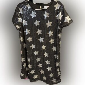 Black Sequin Star Dress